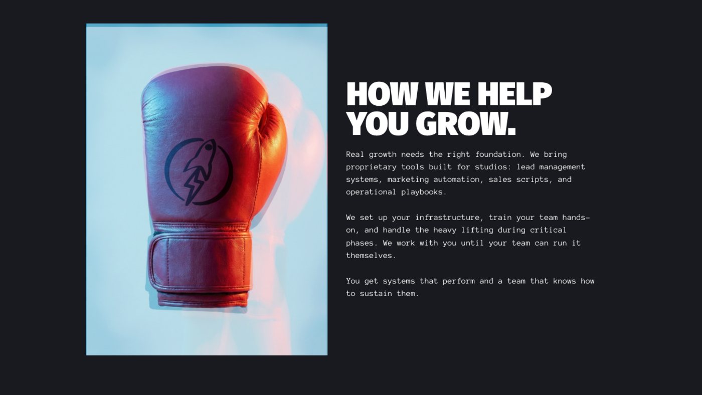 How we help you grow, the proprietary systems section